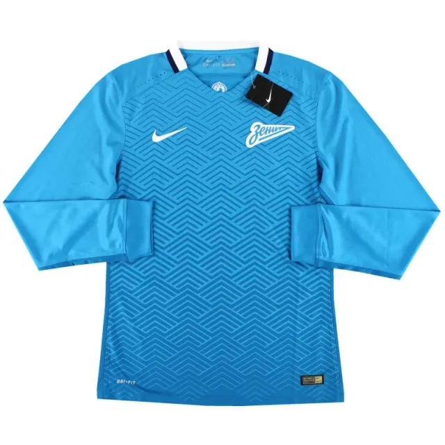 2015-16 Zenit St. Petersburg Nike Authentic Home Shirt L/S *w/tags* M - Other European Clubs / w/tags / Medium