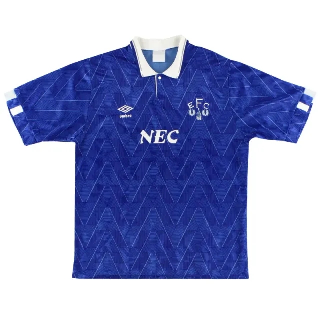 1989-91 Everton Umbro Home Shirt L - Everton / Very good / Large