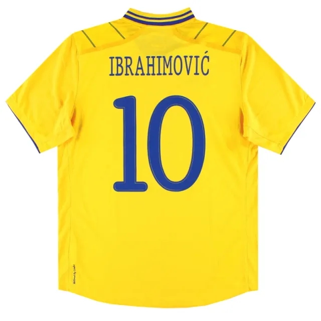 2012-14 Sweden Umbro Home Shirt Ibrahimovic #10 *w/tags* L - Sweden / w/tags / Large