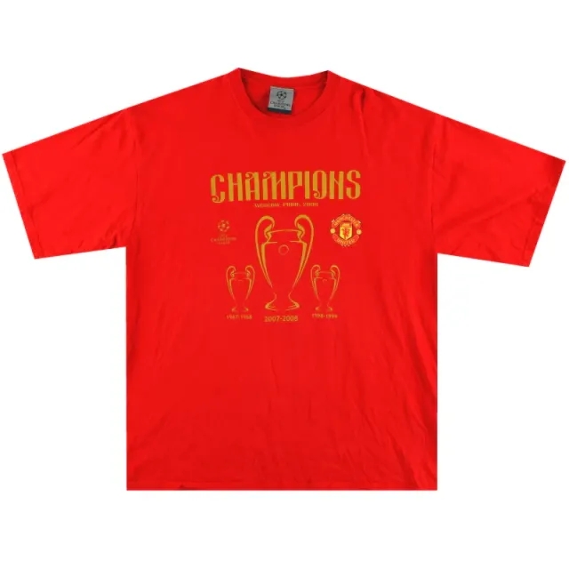 2008 Manchester United Champions League Final Tee XL - Manchester United / Excellent / XL