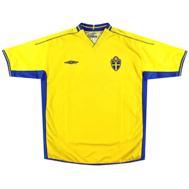 2003-04 Sweden Umbro Home Shirt *Mint* XL - Sweden / Mint / XL