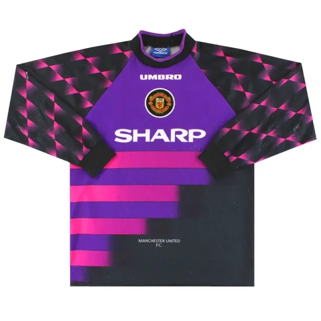1996-97 Manchester United Umbro Goalkeeper Shirt M - Manchester United / Very Good / Medium