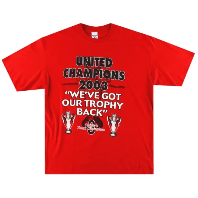 2003 Manchester United Champions Tee XL - Manchester United / Excellent / XL