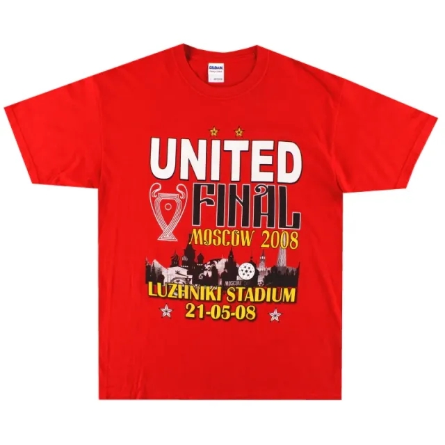 2008 Manchester United Champions League Final Tee L - Manchester United / Excellent / Large