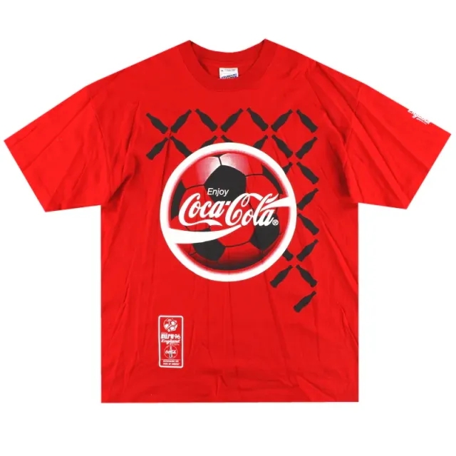 1996 European Championship Coca-Cola Graphic Tee *As New* XL - Other European / As New / XL