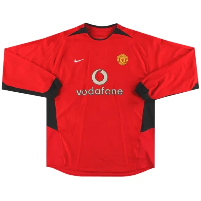 2002-04 Manchester United Nike Home Shirt L/S XL - Manchester United / Good / XL