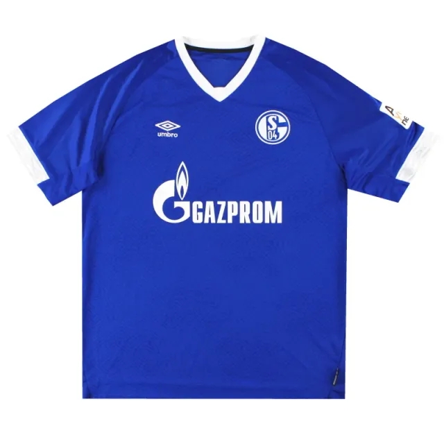2018-19 Schalke Umbro Home Shirt *Mint* XXL - Schalke / Mint / XXL