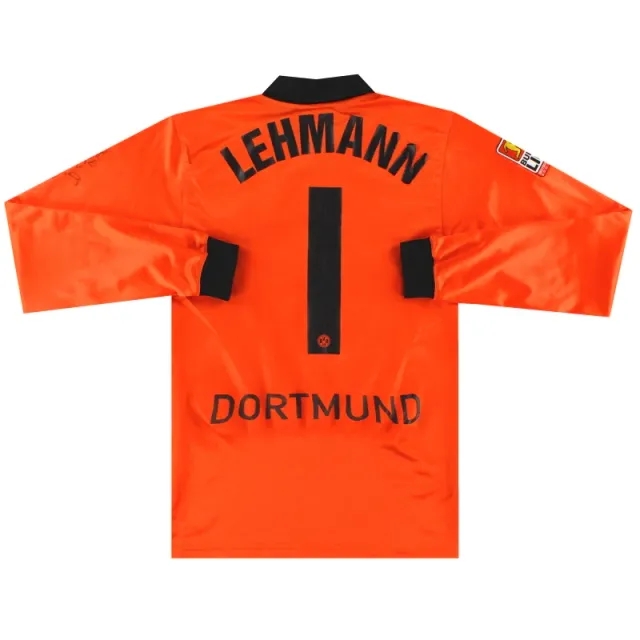 2001-02 Borussia Dortmund Goalkeeper Shirt Lehmann #1 S - Dortmund / Very good / Small