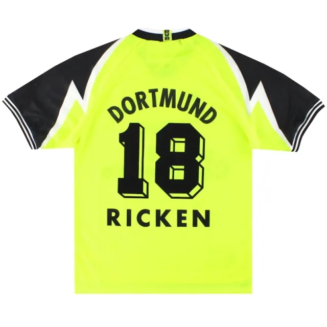 1995-96 Borussia Dortmund Nike Home Shirt Ricken #18 M - Dortmund / Excellent / Medium