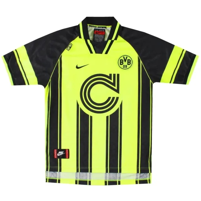 1996-97 Borussia Dortmund Nike CL Home Shirt *Mint* S - Dortmund / Mint / Small