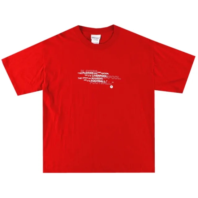 2001-03 Liverpool Reebok 'Treble Cup' Graphic Tee L - Liverpool / Excellent / Large