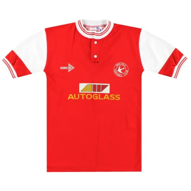 1989-90 Walsall Home Shirt L.Boys - Walsall / Excellent / Youth