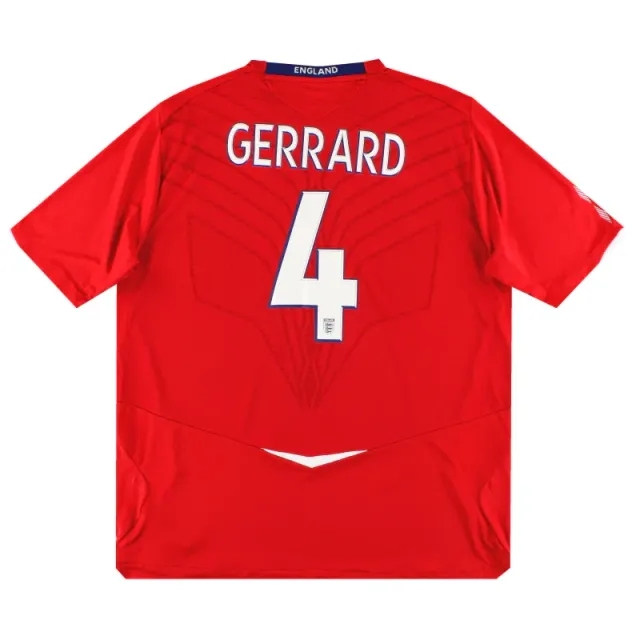 2008-10 England Umbro Away Shirt Gerrard #4 L - England / Excellent / Large