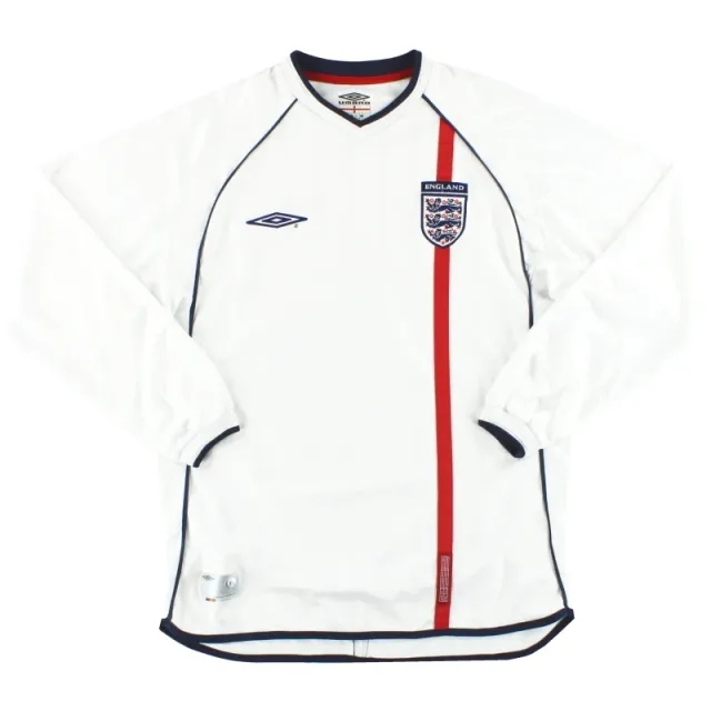 2001-03 England Umbro Home Shirt L/S XL - England / Excellent / XL
