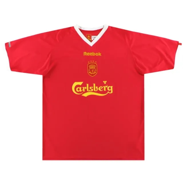 2001-03 Liverpool Reebok European Shirt *Mint* XXL - Liverpool / Mint / XXL