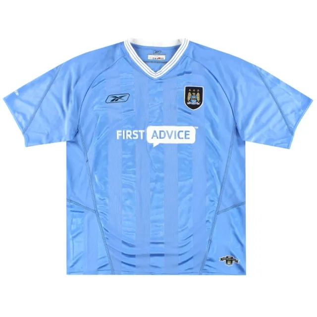 2003-04 Manchester City Reebok Home Shirt L - Manchester City / Excellent / Large