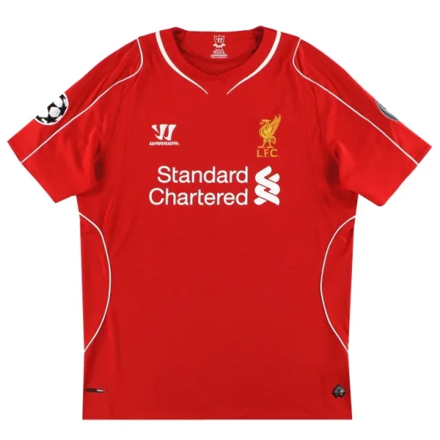 2014-15 Liverpool Warrior Champions League Home Shirt L - Liverpool / Excellent / Large