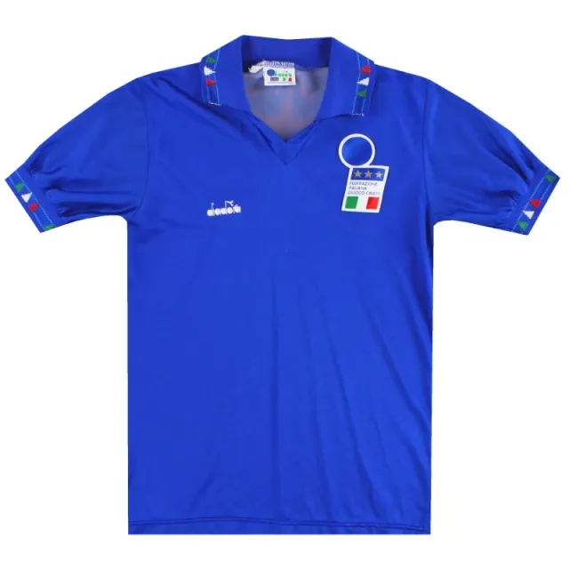 1992-93 Italy Diadora Home Shirt XL - Italy / Excellent / XL