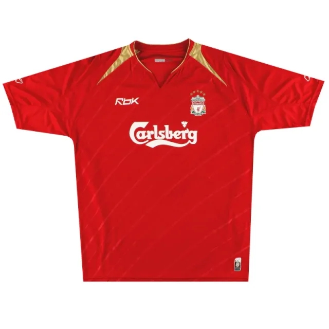 2005-06 Liverpool Reebok Champions League Home Shirt L - Liverpool / Excellent / Large