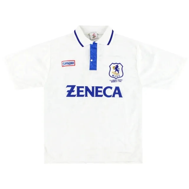 1995-97 Macclesfield 'FA Trophy 1996' Away Shirt L - Macclesfield Town / Excellent / Large