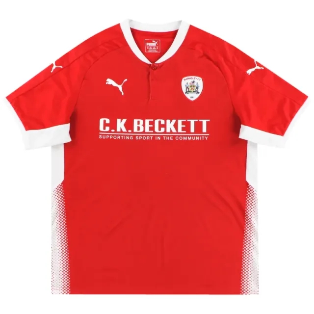 2017-18 Barnsley Puma Home Shirt XL - Barnsley / Very Good / XL