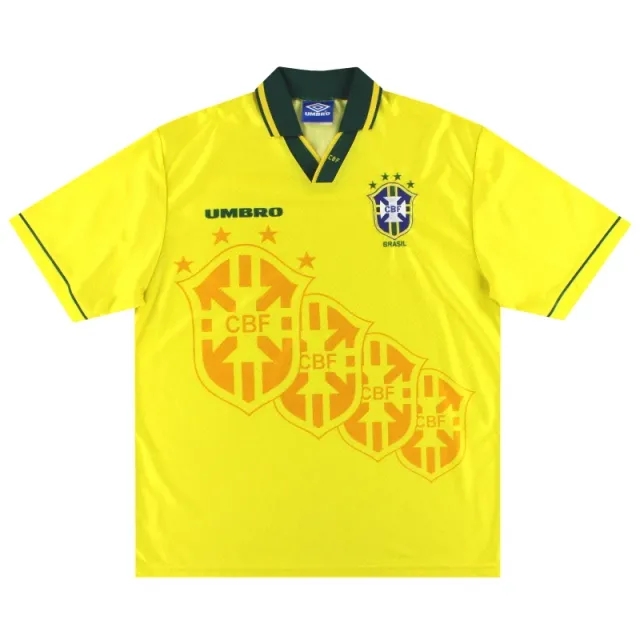 1994-95 Brazil Umbro Home Shirt M - Brazil / Excellent / Medium