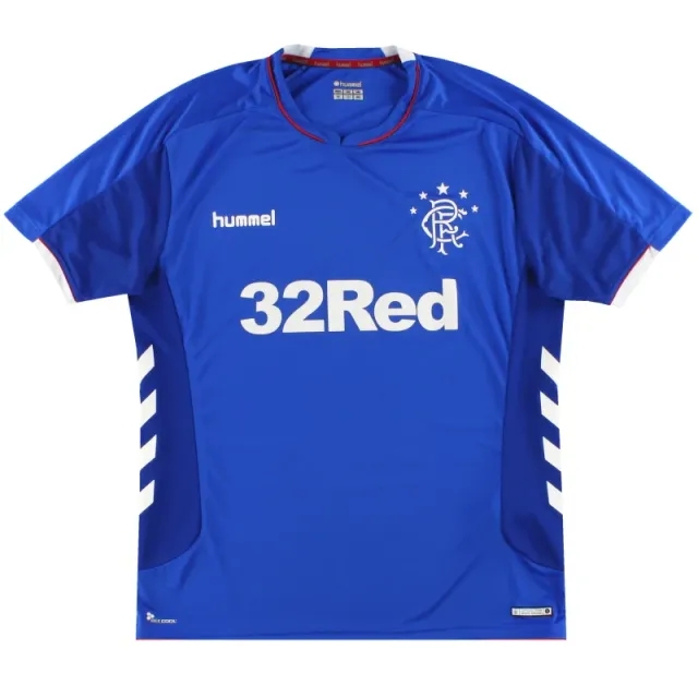 2018-19 Rangers Hummel Home Shirt L - Rangers / Excellent / Large