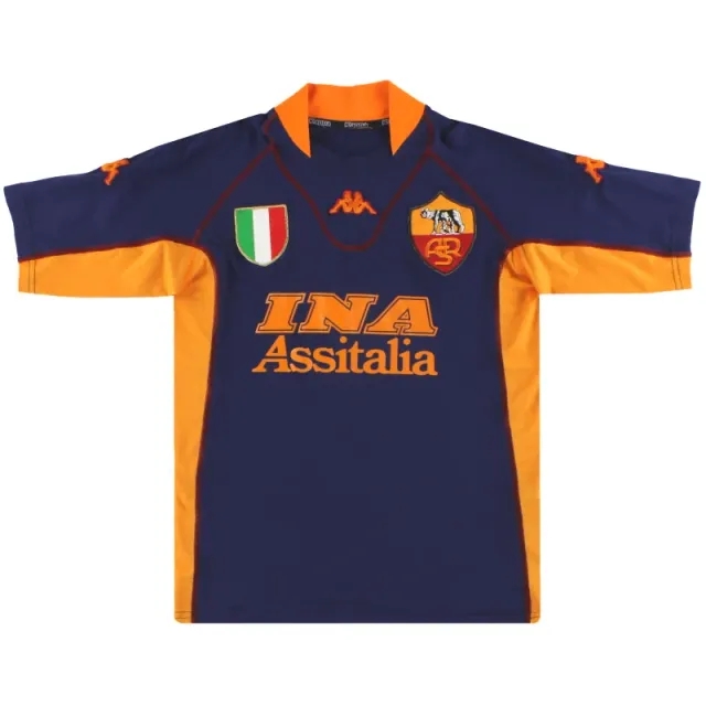 2001-02 Roma Kappa Third Shirt S - Roma / Very Good / Small