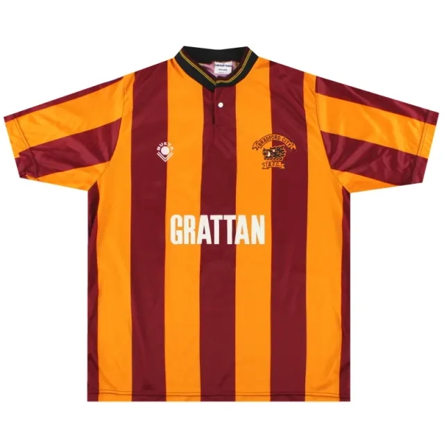 1988-90 Bradford City Bukta Home Shirt L - Bradford City / Excellent / Large