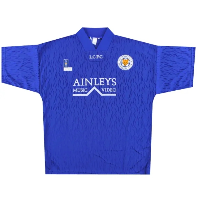 1992-94 Leicester Fox Leisure Home Shirt *As New* L - Leicester City / As New / Large