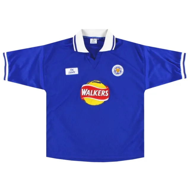1998-00 Leicester Fox Leisure Home Shirt L - Leicester City / Excellent / Large