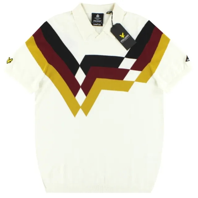 2020 Lyle and Scott x Lovers FC Germany Geometric Stripe Polo *BNIB* - Germany / BNIB / Small