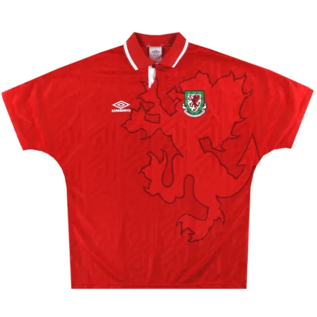 1992-94 Wales Umbro Home Shirt S - Wales / Excellent / Small