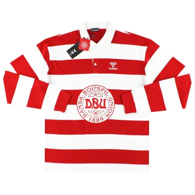 2024-25 Denmark Hummel Rugby Striped Fan Polo *BNIB* - Denmark / BNIB / Large