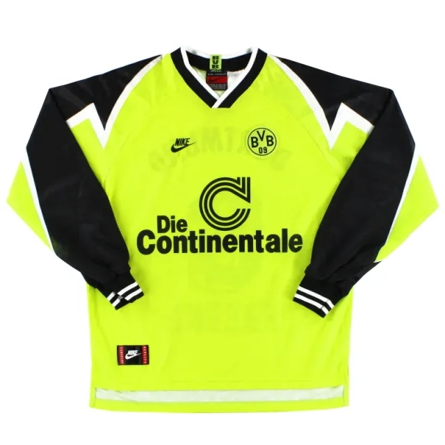 1995-96 Borussia Dortmund Nike Home Shirt L/S L - Dortmund / Excellent / Large