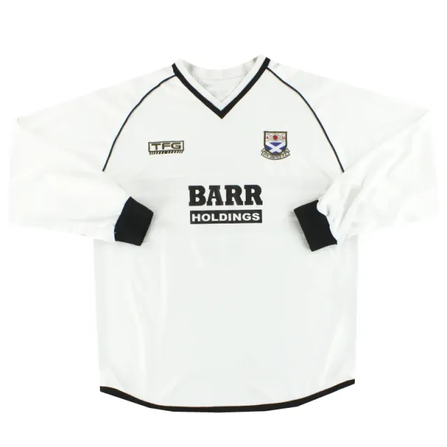 2001-02 Ayr United Player Issue Home Shirt #6 L/S L - Other Scottish Clubs / Very Good / Large