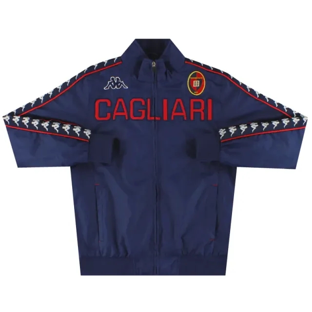 2011-12 Cagliari Kappa Track Jacket S - Other Italian Clubs / Excellent / Small