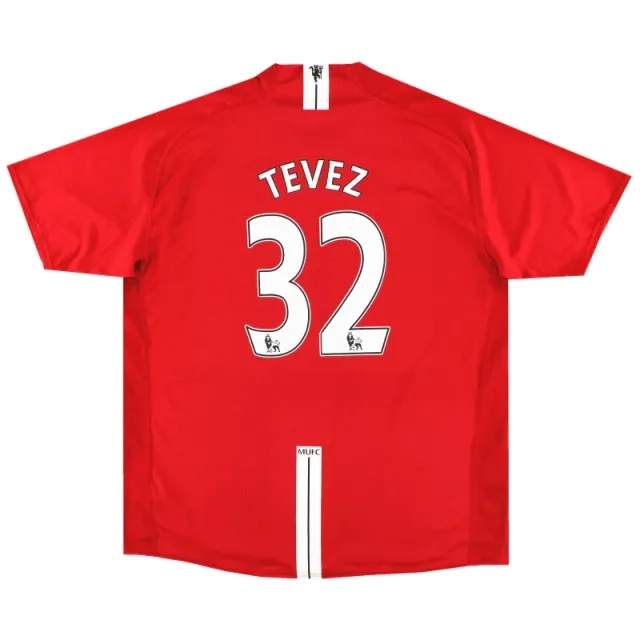 2007-08 Manchester United Nike Home Shirt Tevez #32 *Mint* XL - Manchester United / Mint / XL