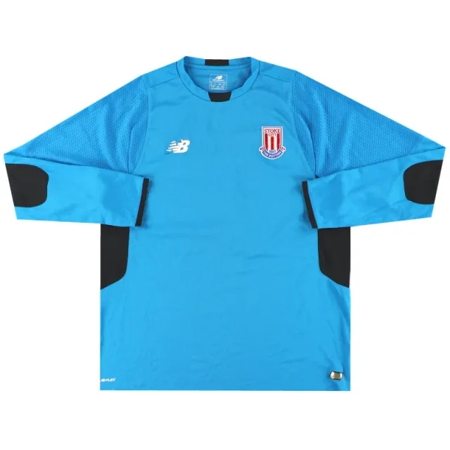 2015-16 Stoke New Balance Player Issue Under 18's Goalkeeper Shirt #1 M - Stoke City / Excellent / Medium
