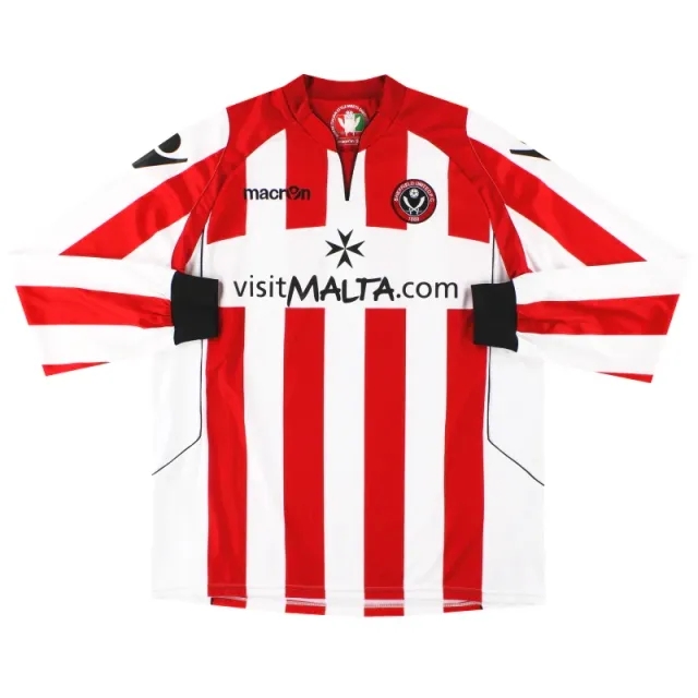 2010-11 Sheffield United Macron Home Shirt L/S XL - Sheffield United / Excellent / XL