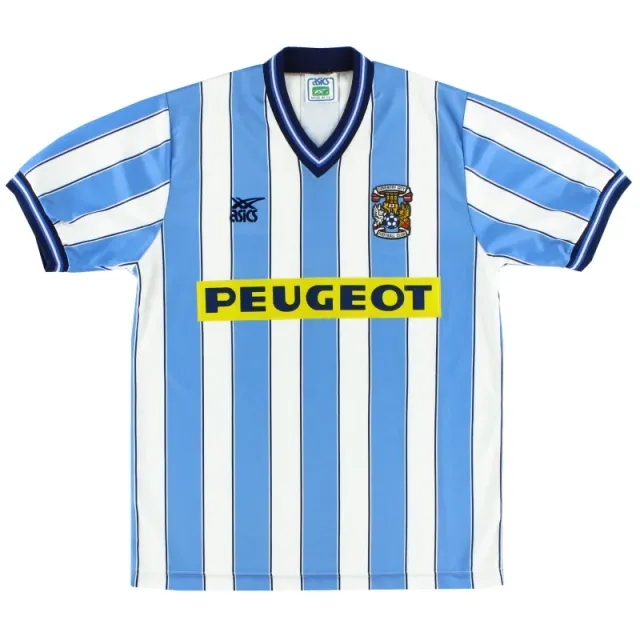 1989-91 Coventry Asics Home Shirt *Mint* M - Coventry City / Mint / Medium