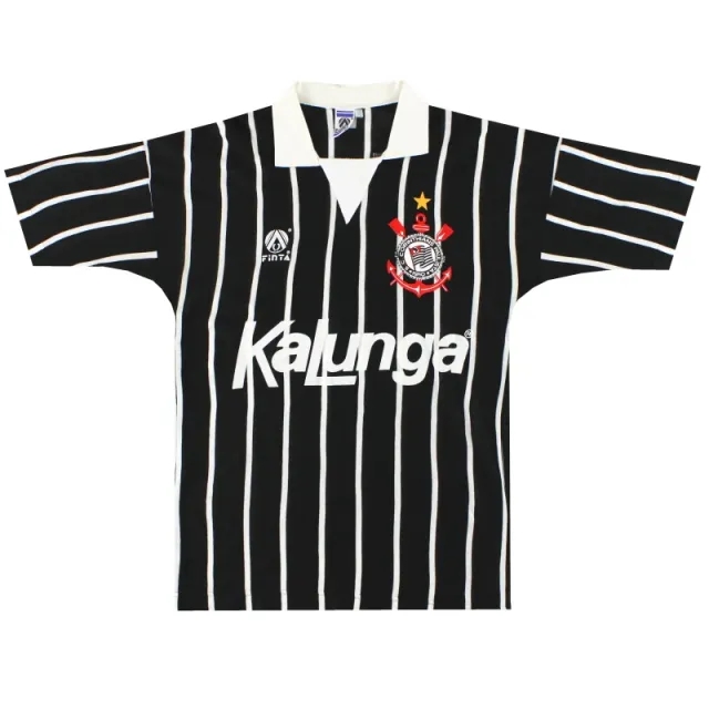 1990-91 Corinthians Finta Away Shirt #8 L - Central and South American Clubs / Excellent / Large