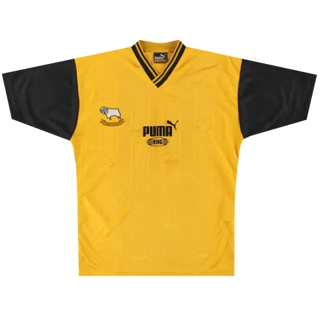 1995-97 Derby Puma Training Shirt S - Derby County / Excellent / Small