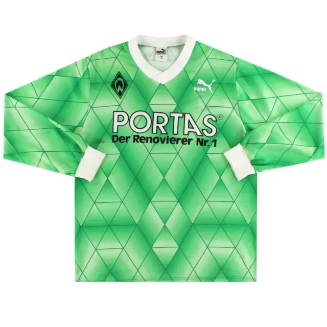 1989-90 Werder Bremen Puma Away Shirt L/S XL - Other German Clubs / Excellent / XL