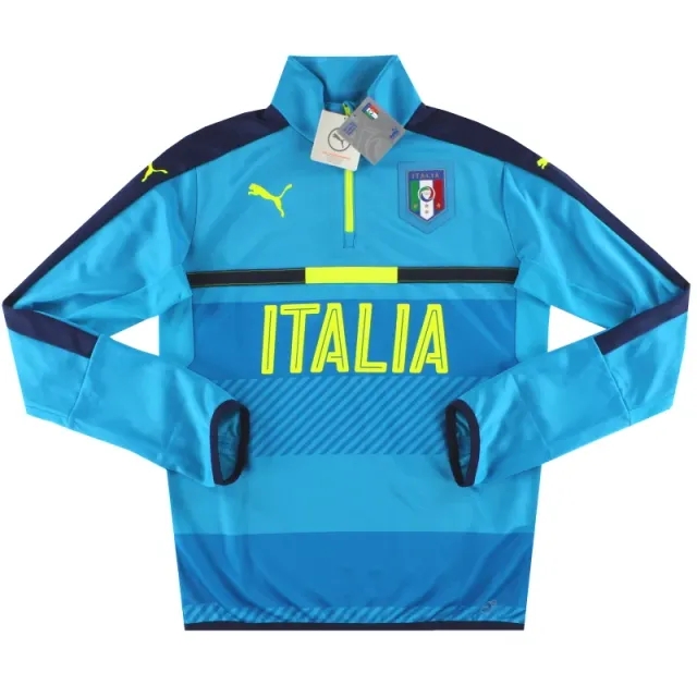 2016-17 Italy Puma 1/4 Zip Light Blue Training Top *w/tags* S - Italy / w/tags / Small