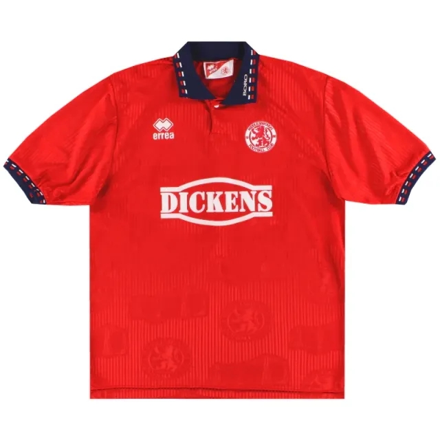 1994-95 Middlesbrough Errea Home Shirt L - Middlesbrough / Excellent / Large