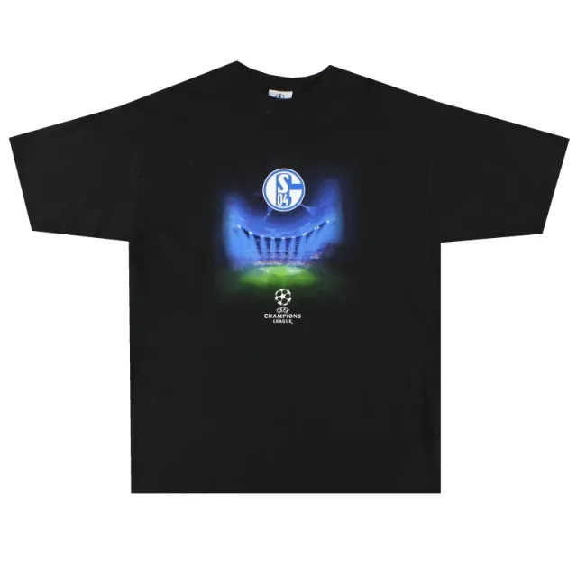 2000s Schalke Graphic Champions League Tee L - Schalke / Excellent / Large