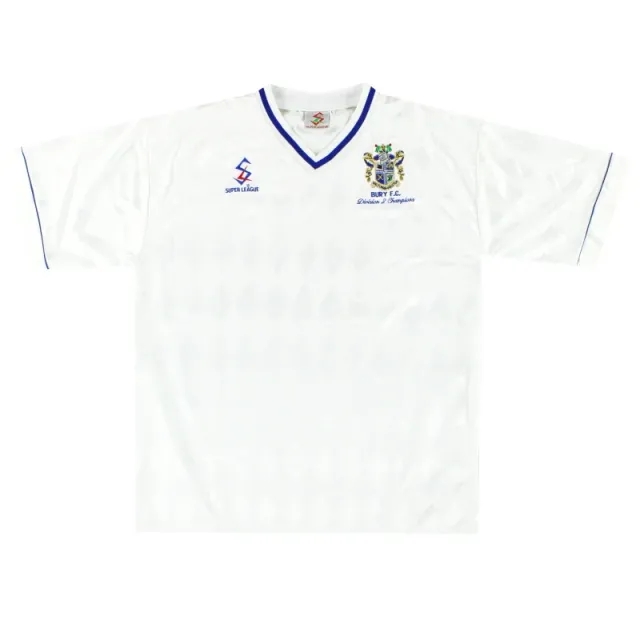 1997-98 Bury Super League 'Champions' Home Shirt *As New* L - Bury / As New / Large