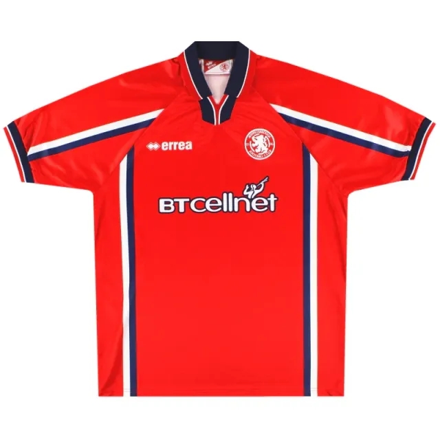 1999-00 Middlesbrough Errea Home Shirt M - Middlesbrough / Excellent / Medium