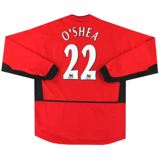 2002-04 Manchester United Nike Home Shirt O'Shea #22 L/S XL - Manchester United / Excellent / XL